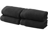 Handtücher OTTO HOME "Fenya, flauschig und weich, Premium Handtücher 550gr/m²", grau (anthrazit), B:50cm L:100cm, Webfrottier, Baumwolle, Handtücher, mit Bordüre, Set, 100% Baumwolle, Hotel-Qualität, 5 Jahre Garantie