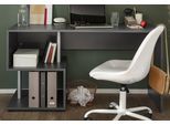 Schreibtisch VOGL MÖBELFABRIK "Essy", grau (grafit), B:137cm H:73cm T:60cm, Tische, Schreibtisch, mit offenen Elementen