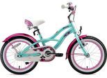 Kinderfahrrad BIKESTAR "Cruiser" Gr. 23, blau (mint), Fahrräder, Kinder, 23cm, 16 Zoll (40,64cm)