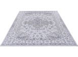 Teppich GINO FALCONE "Cecilia 069" Gr. 3, grau (grau, beige), B:140cm H:3mm L:200cm, Kunstfaser, Teppiche, Teppich, Flachgewebe, bedruckt, Orient-Optik