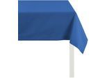 Tischdecke APELT "4362 Rips - UNI" Gr. 5, blau, B:45cm L:135cm, Baumwolle, Polyester, Tischdecken, Tischdecke, Wasser- und Schmutzabweisend