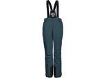 Skihose KILLTEC "KSW 249 WMN SKI PNTS", Damen, Gr. 36, Normalgrößen, blau (hellpetrol), Oberstoff: 100% Polyester, Futter: 100% Polyester, Wattierung: 100% Polyester, Hosen Skihose, Wasser- und winddicht, abnehmbare Träger, verstellbare Taille
