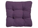 Sitzkissen , Violett , Textil , Uni , Füllung: Polyester,Polyester , quadratisch , 47x10x47 cm , pflegeleicht, hochwertige Qualität, formstabil, für den Außenbereich geeignet , Heimtextilien, Wohntextilien, Sitzkissen