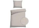 Florella Bettwäsche , Beige , Textil , Karo , 140x200 cm , Oeko-Tex® Standard 100, Oeko-Tex® Made IN Green , pflegeleicht, atmungsaktiv, hautfreundlich, schadstoffgeprüft, edel glänzend , Heimtextilien, Bettwäsche & Leintücher, Bettwäsche, Satin-Bettwäsche