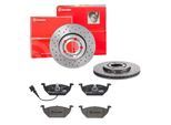 BREMBO Bremsensatz-Vorderachse XTRA LINE Bremsensatz, Scheibenbremse vorne rechts links Gelocht/innenbel. 256mm für SKODA VW ROEWE (SAIC) (SVW) SEAT (