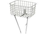 Fahrradkorb BASIL "Vorderradkorb Basil "Robin", silber (silberfarben), Taschen, B/H/T: 31cm x 25cm x 47cm, Materialmix, B:31cm H:25cm T:47cm