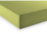 Spannbettlaken FLEURESSE "Q4000 Plus für Topper", grün (hellgrün), B:120cm, Mako-Jersey, Obermaterial: 96% Baumwolle, 4% Elasthan, Bettlaken, Spannbettlaken