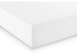 Spannbettlaken FLEURESSE "Q4000", weiss (weiß), B:120cm, Mako-Jersey, Obermaterial: 96% Baumwolle, 4% Elasthan, Bettlaken, Spannbettlaken