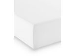 Spannbettlaken FLEURESSE "Q4000 Plus für Boxspringbetten", weiss (weiß), B:120cm, Mako-Jersey, Obermaterial: 96% Baumwolle, 4% Elasthan, Bettlaken, Spannbettlaken