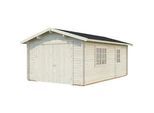 Garage PALMAKO "Roger", beige, Massivholz, Garagen, BxTxH: 426x598x276 cm, mit Holztor, naturbelassen