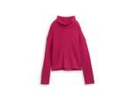 TOM TAILOR Damen Oversize Rollkragenpullover, rot, Meliert, Gr. M