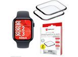 Displex Displayschutzglas »Smartwatch Glass Unbreakable Protector Full Cover« für Apple Watch SE 40 mm;Apple Watch SE 2 40 mm;Apple Watch SE 3 40 mm Packung, 2x Acrylglas Protector, Displayschutzfolie, Bildschirmschutz, kratz- & stossfest
