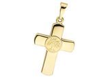 Kreuzanhänger JOBO "Anhänger Kreuz mit Lebensbaum", gold (gelbgold 333), Schmuckanhänger, Damen, Gelbgold 333, 333 Gold