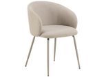 Mid.you Armlehnstuhl , Beige , Metall, Textil , Rundrohr , 55.5x79x55 cm , FSC MIX , Esszimmer, Stühle, Polsterstühle