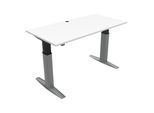 STIER Elektrisch höhenverstellbarer Schreibtisch 501-23 160x80cm Weiß mel. 68-120cm (905468)