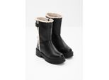 bonprix Stiefel, schwarz, Gr.38, Modischer Stiefel mit Warm-Futter