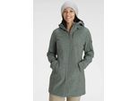 Softshellmantel POLARINO, Damen, Gr. 44, grün (dunkelgrün), Softshell, Obermaterial: 94% Polyester, 6% Elasthan. Futter: 100% Polyester. Kapuzenfutter: 100% Polyester, angesetztes Bündchen mit Klettverschluss,verstellbar, Mäntel, Wasser,- und windabweisend sowie atmungsaktiv