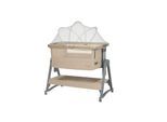 Kikka boo Beistellbett Nanna 2 Matratze Schaukelstäbe Moskitonetz Räder Korb beige