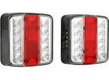 Anhänger-Rückleuchte LAS "LED Rückleuchten Set für Anhänger 12V", schwarz (schwarz, weiß, rot), B:10cm H:3,5cm L:10,5cm, Leuchten