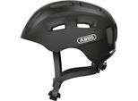Kinderfahrradhelm ABUS "YOUN-I 2.0" Gr. M, schwarz (velvet schwarz), Helme, Kinder, M Kopfumfang: 52cm - 57cm