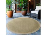 Outdoorteppich AYYILDIZ TEPPICHE "GIZA 1410", grün, H:3mm Ø:200cm, Polypropylen, Teppiche, Outdoorteppich, In- und Outdoor, Wetterfest, Wasserabweisend, robust