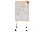 Floordirekt Mobile Präsentationstafel Giant Doppelseite Filztafel 80 x 120 cm