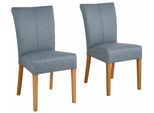 Esszimmerstuhl HOME AFFAIRE "Queen Polsterstuhl BESTSELLER", blau (petrol, eichefarben), B:46cm H:93cm T:64cm, Massivholz, Stühle, Esszimmerstuhl, verschiedene Bezüge, Gestell Massivholz
