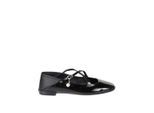 Glossy Black Flat Shoes - Gr. 38,5 (EU) - in Schwarz