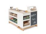 Musterkind Kaufladen , Naturfarben, Weiß , Holz , 30x64x118 cm , EN 71, CE, FSC 100% , Spielzeug, Holzspielzeug