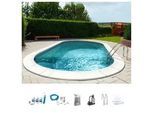 Ovalpool MY POOL BWT "PREMIUM mit grauer Innenfolie", grau (weiß, grau), B:360cm H:150cm L:623cm, Schwimmbecken, Höhe 150 cm, in verschiedenen Größen