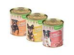 Lyra Pet Lecker.Pet® Gino's, Josie's & Luna's Saftige Fleischmahlzeit Hunde Nassfutter Vollnahrung Mix-Paket 18x800g