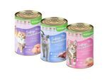 Lyra Pet Lecker.Pet Balu's, Emily's & Leo's Saftige Fleischmahlzeit Katzenfutter Nassfutter Vollnahrung Mix-Paket 18x400g