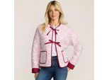 Lands' End x Lulu Guinness Lips Steppjacke, Damen, Pink, Baumwolle, by Lands' End