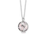 Kette mit Anhänger ENGELSRUFER "Powerful Stone Paradise Rosenquarz" Gr. XS, bunt (silberfarben, rosa), Halsketten, Damen, XS, Silber 925 (Sterlingsilber), L: 50, mit Rosenquarz