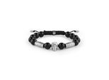 Armkette PHILIPP PLEIN "Armbänder", schwarz (0270, schwarz, silber), Armbänder, Herren, Armkette