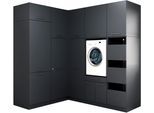 Mehrzweckschrank-Set LAUNDREEZY "Laundreezy, 10-tlg. Mehrzweckschrank-Set B/H/T 218/238/68 cm", anthrazit matt, B:218cm H:238cm T:68cm, Holzwerkstoff, Kastenmöbel-Sets, Breite 218 cm, Soft-Close-Funktion, höhenverstellbare Füße