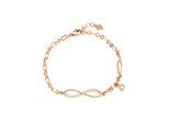 Armband AMOR "Infinity/Unendlichkeitsschleife", rosa (roségoldfarben, kristallweiß, kristallweiß), Armbänder, Damen, 19cm, Silber 925 (Sterlingsilber), Armband, mit Zirkonia (synth.)