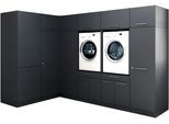 Mehrzweckschrank-Set LAUNDREEZY "Laundreezy, 11-tlg. Mehrzweckschrank-Set B/H/T 285/200/68 cm", anthrazit matt, B:285cm H:200cm T:68cm, Holzwerkstoff, Kastenmöbel-Sets, Breite 285 cm, Soft-Close-Funktion, höhenverstellbare Füße