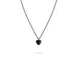 Kette mit Anhänger LIEBESKIND BERLIN "Schmuck Geschenk Edelstahl Halskette My Heart Herz", schwarz, Halsketten, Damen, Edelstahl, L: 45 B: 0,7mm, B:0,7mm
