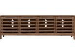 TV-Board ANDAS "Tanner 4-türige Medienkonsole aus Eschenholz", braun, B:198cm H:66cm T:46cm, Massivholz, Sideboards, TV-Board
