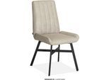 Esszimmerstuhl OMG DESIGN "Brisbane", sand, schwarz, sand, B:51cm H:93cm T:61,5cm, Polyester, Stühle, Esszimmerstuhl, Esszimmerstuhl, pflegeleichter Bezug