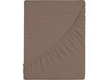 Spannbettlaken BELLANA "bellana premiumstretch", cappucino, 1 Stk., Jersey-Elasthan, 180-200x200-220 18-35cm, Jersey-Elasthan, Obermaterial: 95% Baumwolle, 5% Elasthan, Bettlaken, Spannbettlaken, super elastisch