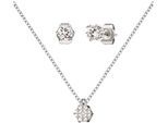 Ohrring und Ketten Set ENGELSRUFER "Multipack Schmuck Geschenk SHINY", silber (silberfarben, kristallweiß, kristallweiß), Schmuck_Sets, Damen, Silber 925 (Sterlingsilber), mit Zirkonia (synth.)