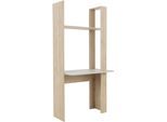 Schrank-Set GAMI "STRAW", beige (kastanie nature nachbildung), B:181cm H:175cm T:50cm, Holzwerkstoff, Kastenmöbel-Sets, Aufbewahrungslösung mit Schreibtisch.