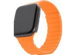 DECODED Smartwatch-Armband "Silicone Magnet Traction Strap LITE 38/40/41mm", orange (apricot), Uhrenarmbänder, Wasser- und schweißfest