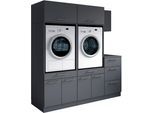 Mehrzweckschrank-Set LAUNDREEZY "Laundreezy, 6-tlg. Mehrzweckschrank-Set B/H/T 186/200/68 cm", anthrazit matt, B:186cm H:200cm T:68cm, Holzwerkstoff, Kastenmöbel-Sets, Breite 186 cm, Soft-Close-Funktion, höhenverstellbare Füße