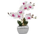 Kunstpflanze HOME AFFAIRE "Orchidee", weiß, B:13cm H:38cm T:6,5cm, Keramik, Kunststoff, Polyester, Kunstpflanzen, Kunstpflanze, Kunstorchidee, im Topf