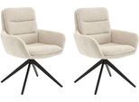 Esszimmerstuhl HOME AFFAIRE "Taragona", beige (natur, schwarz, natur), H:88cm T:63cm, Metall, Stühle, Esszimmerstuhl, mit unterschiedlichen Beingestellen, Holz oder Metall