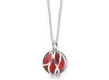 Kette mit Anhänger ENGELSRUFER "Powerful Stone Roter Jaspis" Gr. XS, bunt (silberfarben, rot), Halsketten, Damen, XS, Silber 925 (Sterlingsilber), L: 50, mit Jaspis