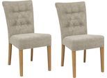 Polsterstuhl HOME AFFAIRE "Queen", beige (creme, natur), B:46cm H:93cm T:64cm, 100% Polyester, Stühle, Polsterstuhl, Esszimmerstuhl mit Knopfheftung, 2er, 4er oder 6er-Set